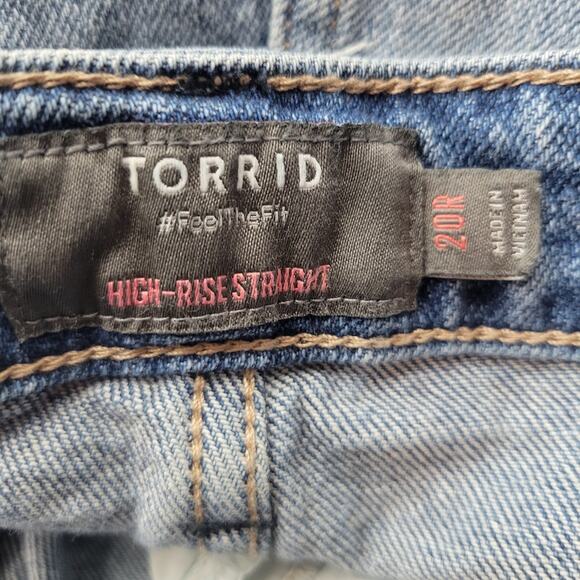 Torrid High Rise Straight Mom Jeans Button Fly Size 20R - Picture 3 of 10